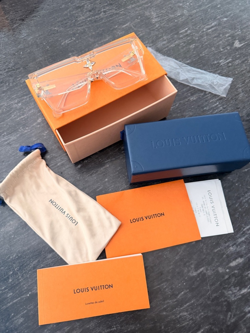 Louis Vuitton Clear Crystal-Accent cyclone Sunglasses - Picture 8 of 8
